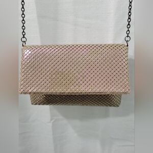 Jessica M'cClintock Vintage  Pink Iridedecent Metal Mesh Purse Tassle